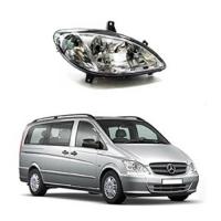 Стекло фары Mercedes Vito, Viano 2 V-class W639 2003-2010 Дорестайл правое