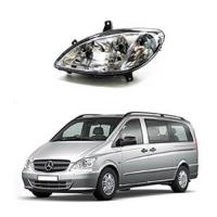 Стекло фары Mercedes Vito, Viano 2 V-class W639 2003-2010 Дорестайл левое