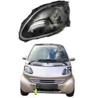 Стекло фары Smart Fortwo 1998-03г. левое