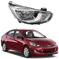 Стекло фары Hyundai Solaris I (RBr)  2010-2014 Дорестайлинг Правое