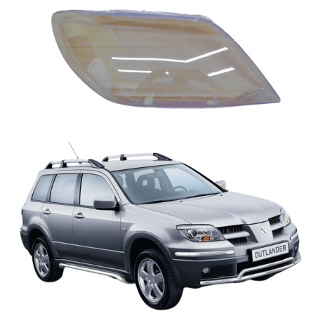 Стекло фары Mitsubishi Outlender 1 2003-07г правое