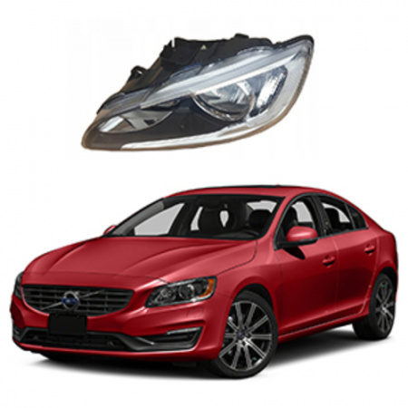 Стекло фары Volvo S60 2 2013-19. левое. Рестайл