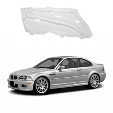 Стекло фары BMW 3 E46 2002-2006 рестайлинг левое.