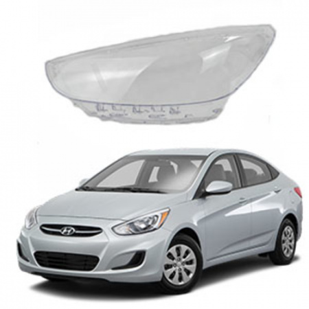 Стекло фары Hyundai Accent RB  2011-2019 левое
