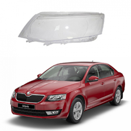 Стекло фары Skoda Octavia 3 A7 2013-2017 Дорестайлинг левое