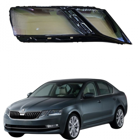 Стекло фары Skoda Octavia A7 2016-20 правое