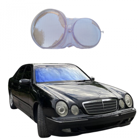 Стекло фары Mercedes benz W210 рест. 1999-03г. правое