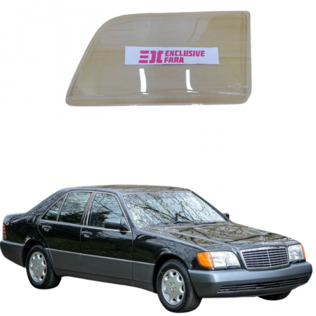 Стекло фары Mercedes  s-class w140.  91-94г левое