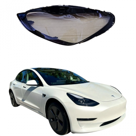 Стекла фар Tesla model 3 2019-2022г левое