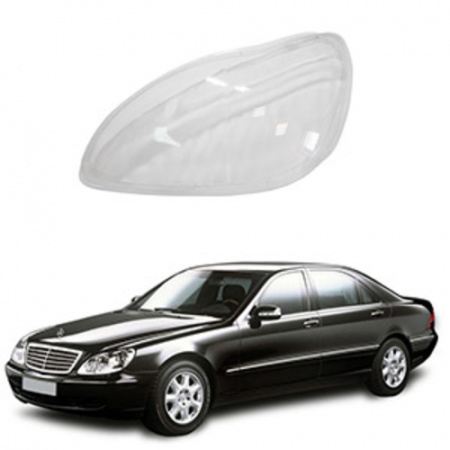 Стекло фары Mercedes S-CLASS W220 (2002-2005) левое. Рестайлин