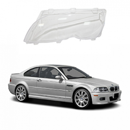 Стекло фары BMW 3 E46 2002-2006 рестайлинг правое.