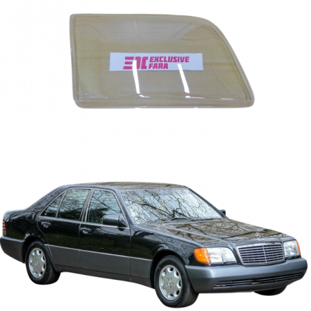 Стекло фары Mercedes  s-class w140.  91-94г правое