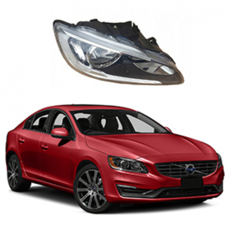 Стекло фары Volvo S60 2 2013-19г правое. Рестайл