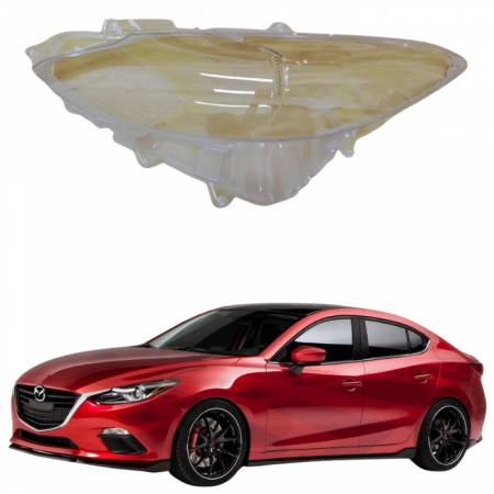 Стекло фары Mazda 3 Bm 2013-17г дорестайлинг левое