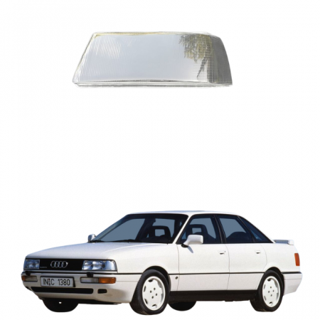 Стекло фары Audi 80 В4 RS моноблок 91-96г. левое