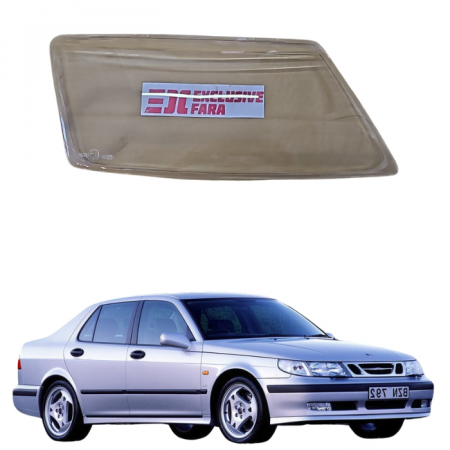 Стекло фары Saab 9-5 1997-2001г правое