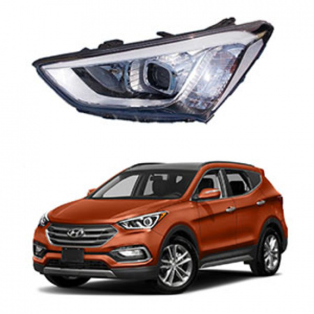 Стекло фары Hyundai Santa Fe 3 DM 2012-2016 Euro левое