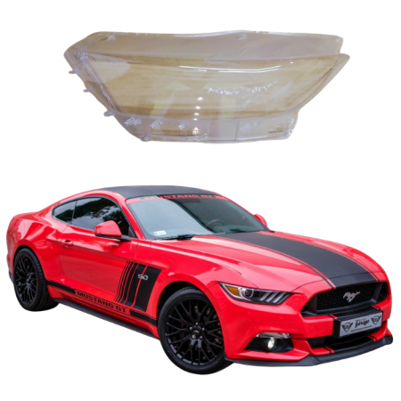 Стекло фары Ford Mustang 2014-17г левое